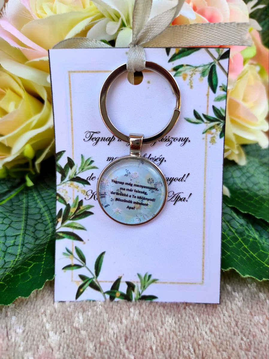 Szülőköszöntő kulcstartó örömapa